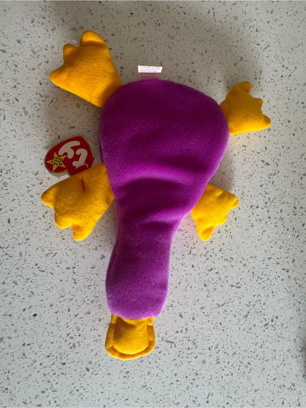 Ty Purple and Yellow Duck Plush
